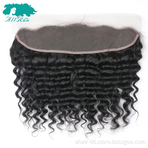 Factory selling 100% brazilian virgin hair deep wave human hair bundles with lace frontal closure